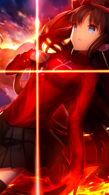 Rin Tohsaka Anime Fate/Stay Night: Unlimited Blade Works Phone Wallpaper