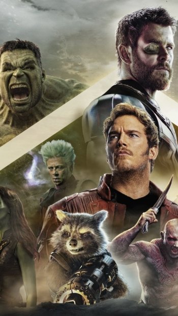 Drax The Destroyer Rocket Raccoon Star Lord Hulk Thor movie Avengers: Infinity War Phone Wallpaper