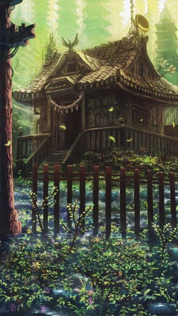 Anime temple Phone Wallpaper