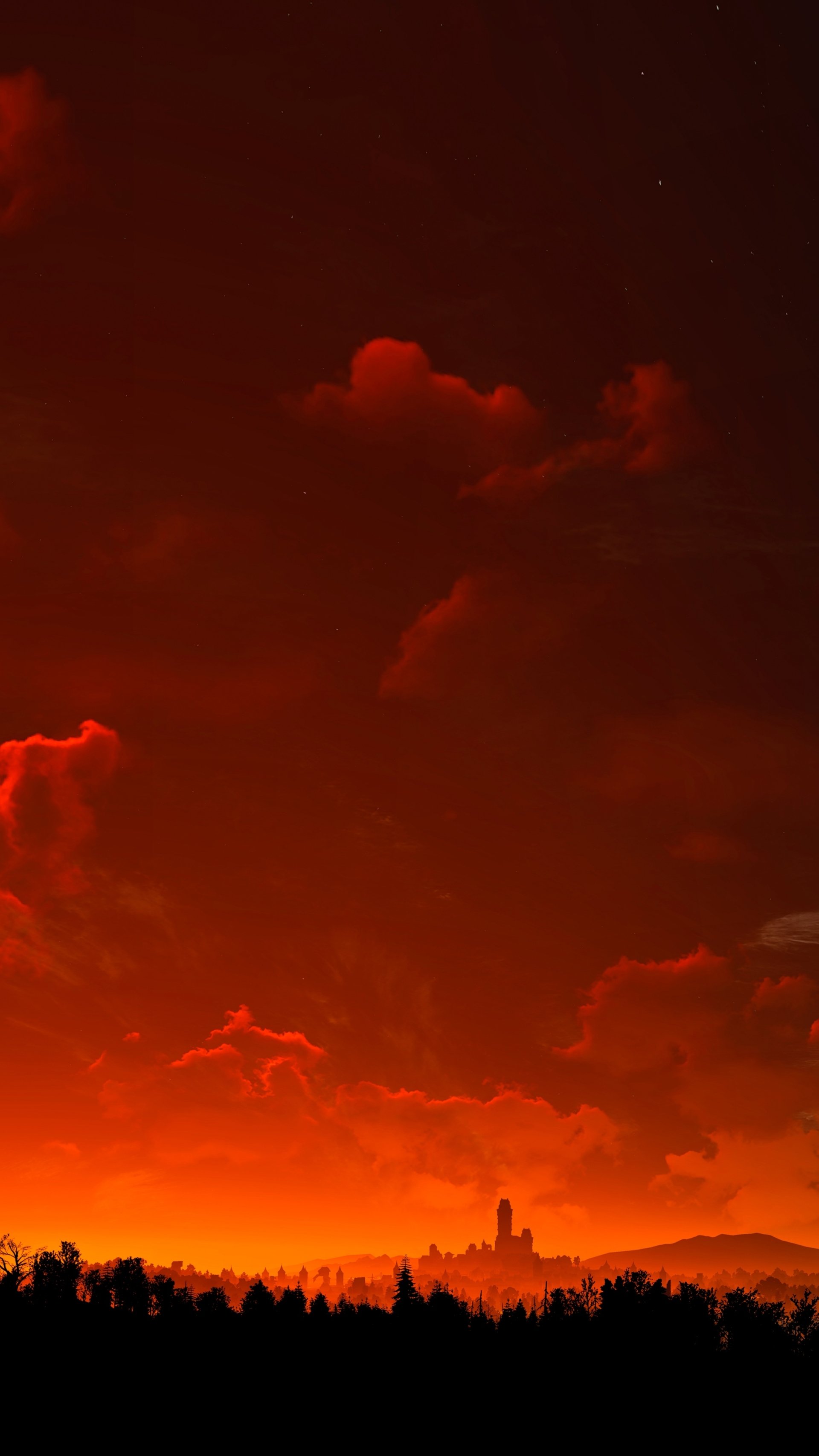 Download Cloud Sky Landscape Video Game The Witcher 3: Wild Hunt Phone Wallpaper
