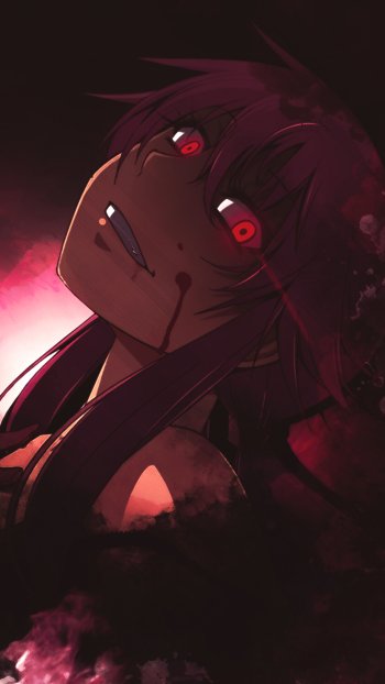 Yuno Gasai Anime Mirai Nikki Phone Wallpaper