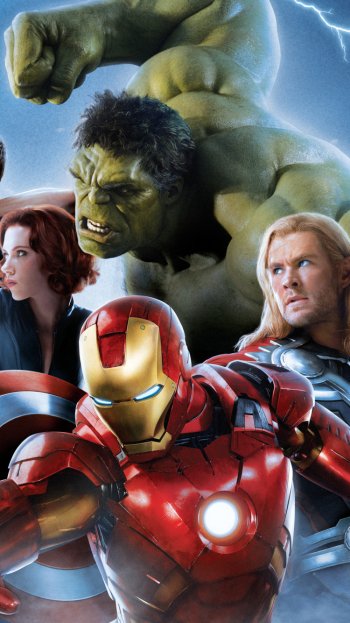 Iron Man Black Widow Hulk Thor movie Avengers: Age of Ultron Phone Wallpaper