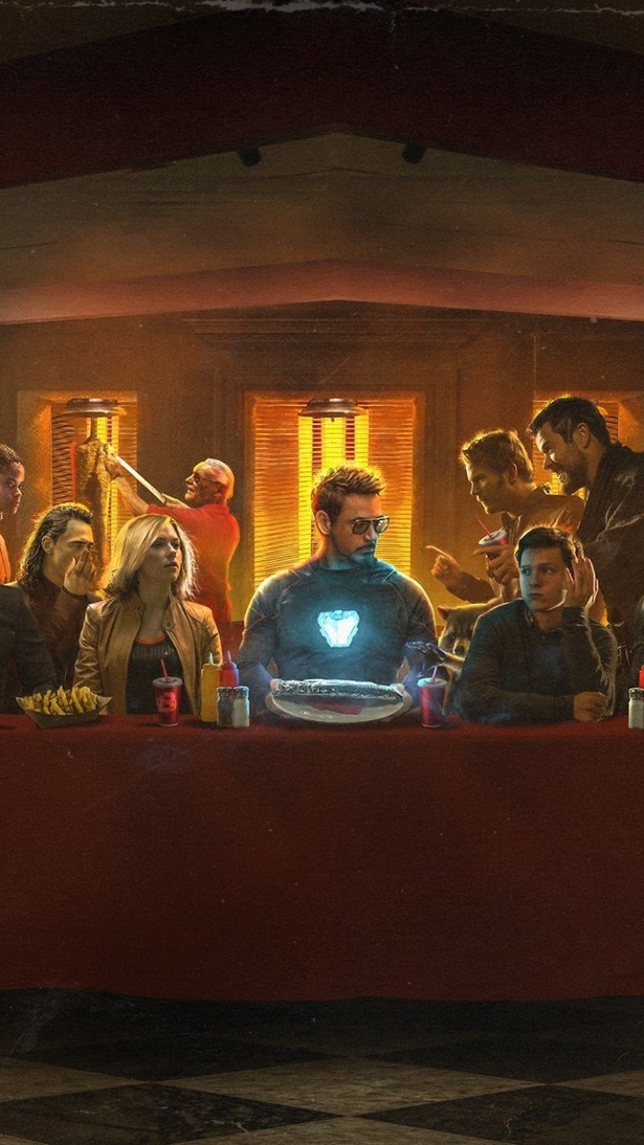 Download Thor Spider Man Star Lord Iron Man Tony Stark Black Widow Stan Lee Loki (Marvel Comics) Movie Avengers: Infinity War Phone Wallpaper