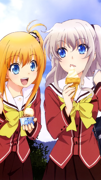 Yusa Kurobane Nao Tomori Anime Charlotte Phone Wallpaper