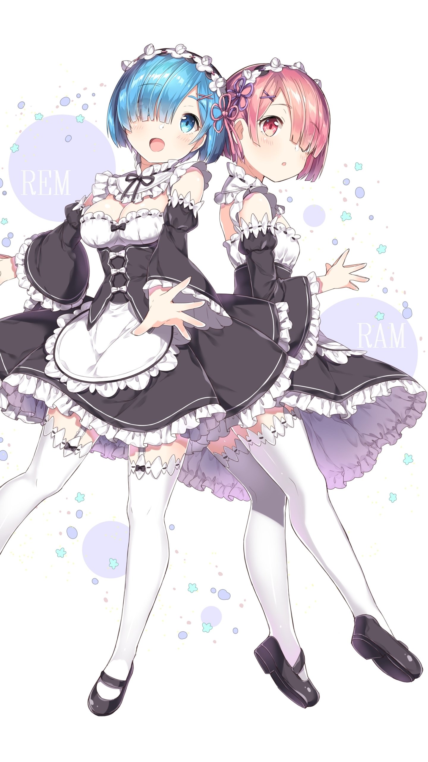 Download Ram (Re:ZERO) Rem (Re:ZERO) Anime Re:Zero - Starting Life In Another World Phone Wallpaper