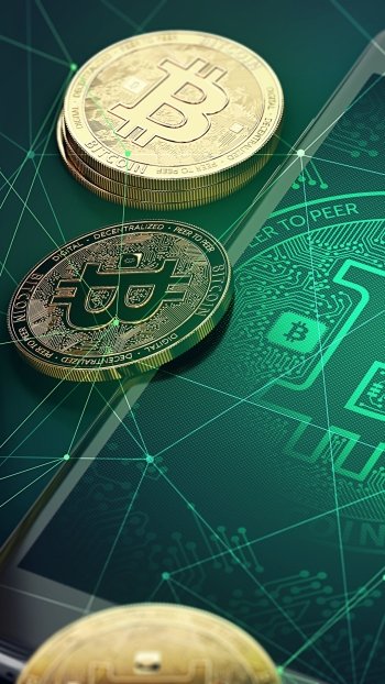 coin money technology bitcoin Phone Wallpaper