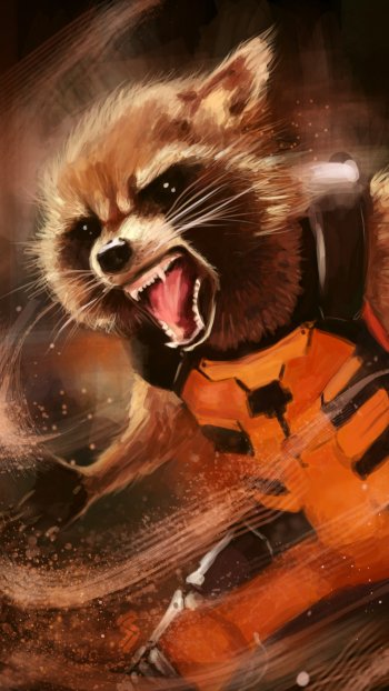 Rocket Raccoon Comic Guardians of the Galaxy Phone Wallpaper