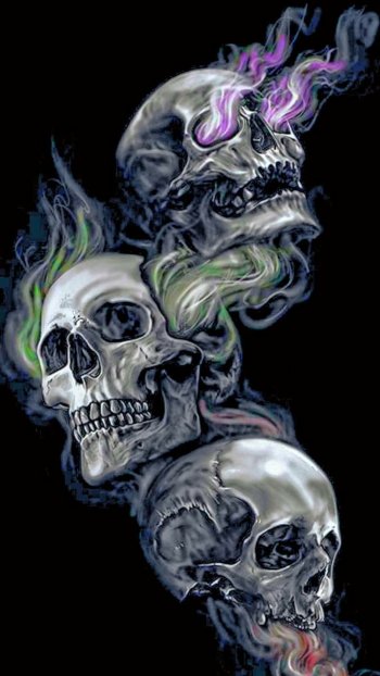 smoke fantasy dark skull Dark Fantasy Phone Wallpaper