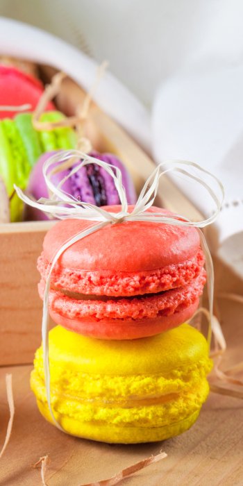 colors sweets dessert food macaron Phone Wallpaper