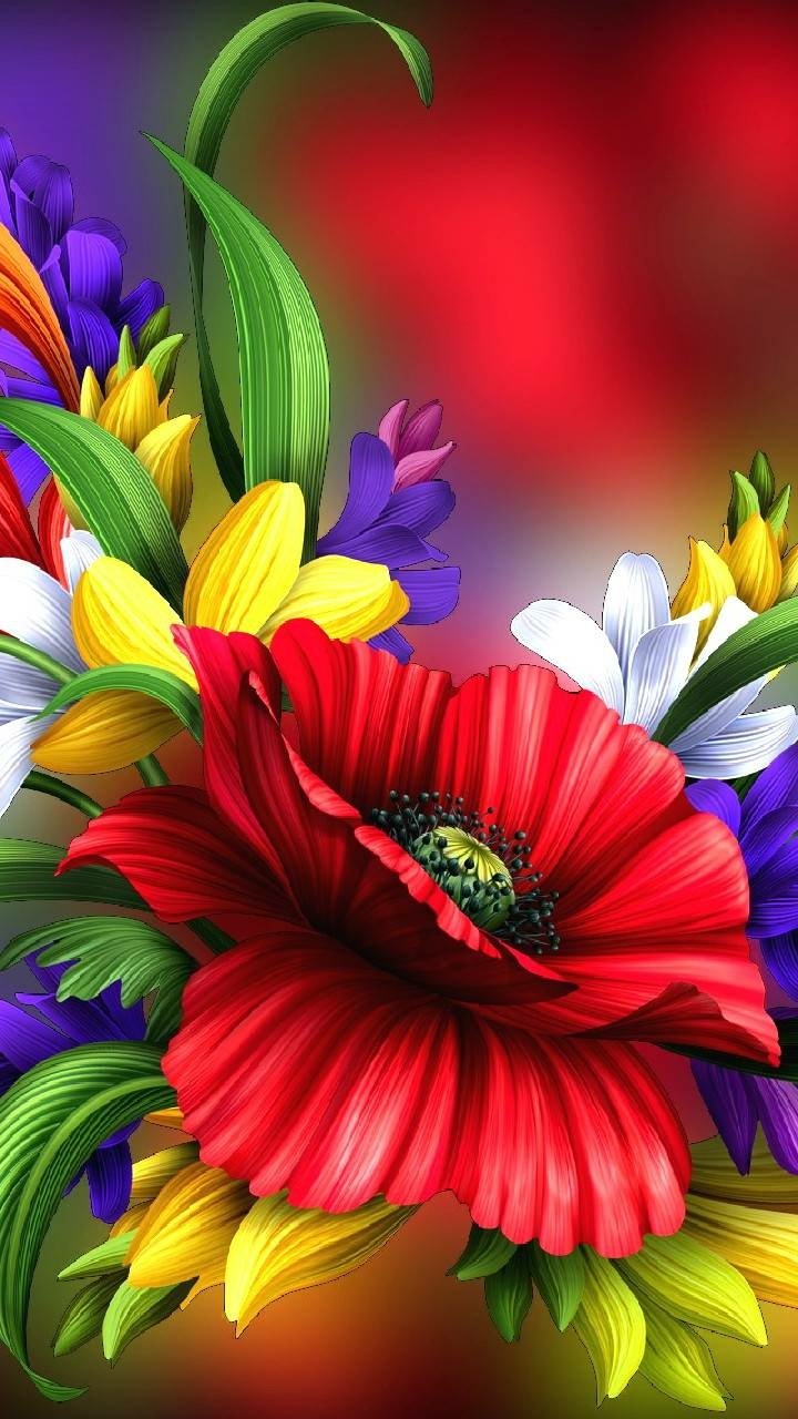 Download Colorful Earth Nature Flower Phone Wallpaper