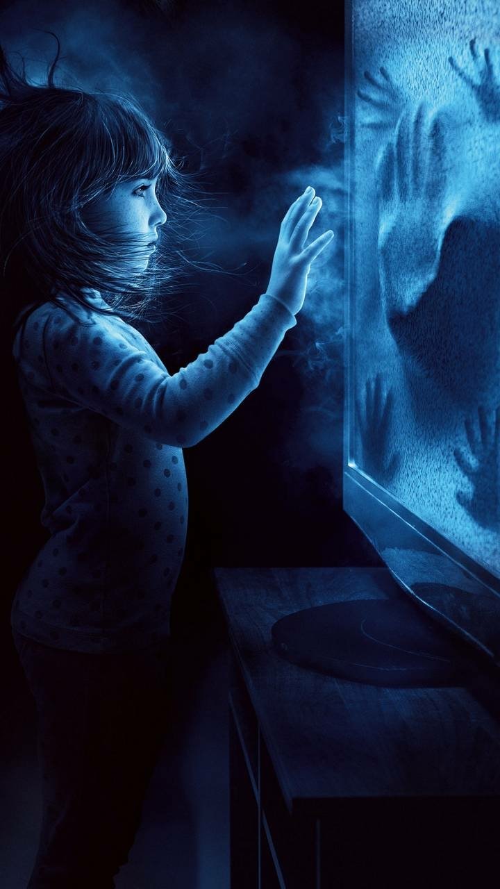 Download Scary Hand Television Poltergeist Little Girl Fantasy Dark Dark Fantasy Phone Wallpaper