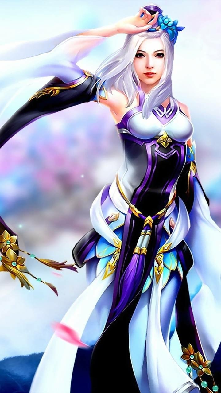 Download Flower Fantasy Woman Fantasy Girl Phone Wallpaper