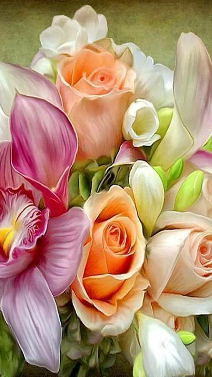 Download Pastel Colorful Earth Artistic Flower Phone Wallpaper