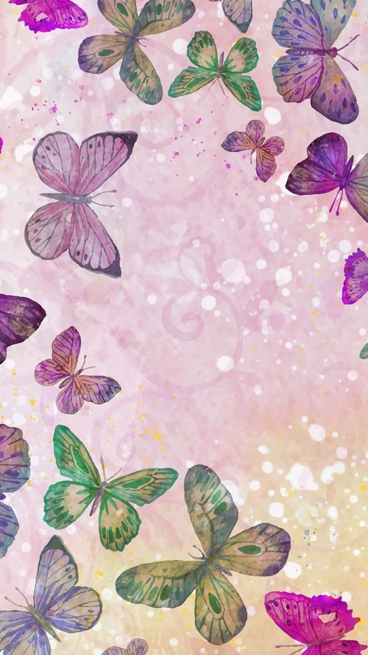 Download Colorful Artistic Butterfly Phone Wallpaper