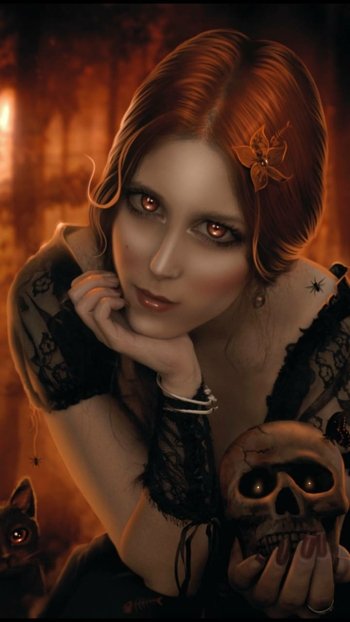 eye fantasy witch Phone Wallpaper