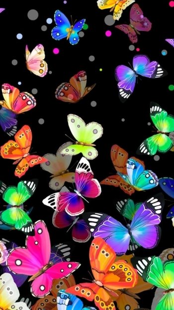 colorful artistic butterfly Phone Wallpaper