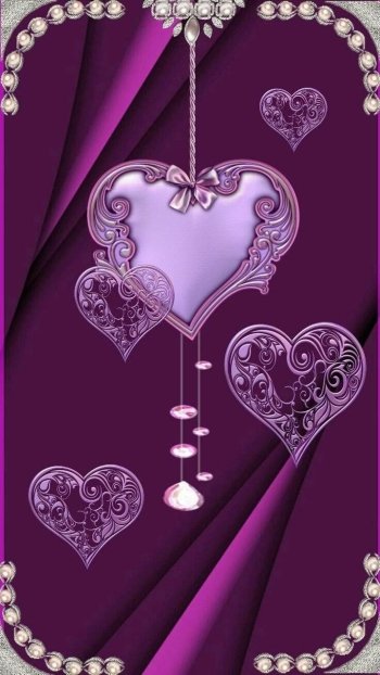  Decorative Purple Hearts