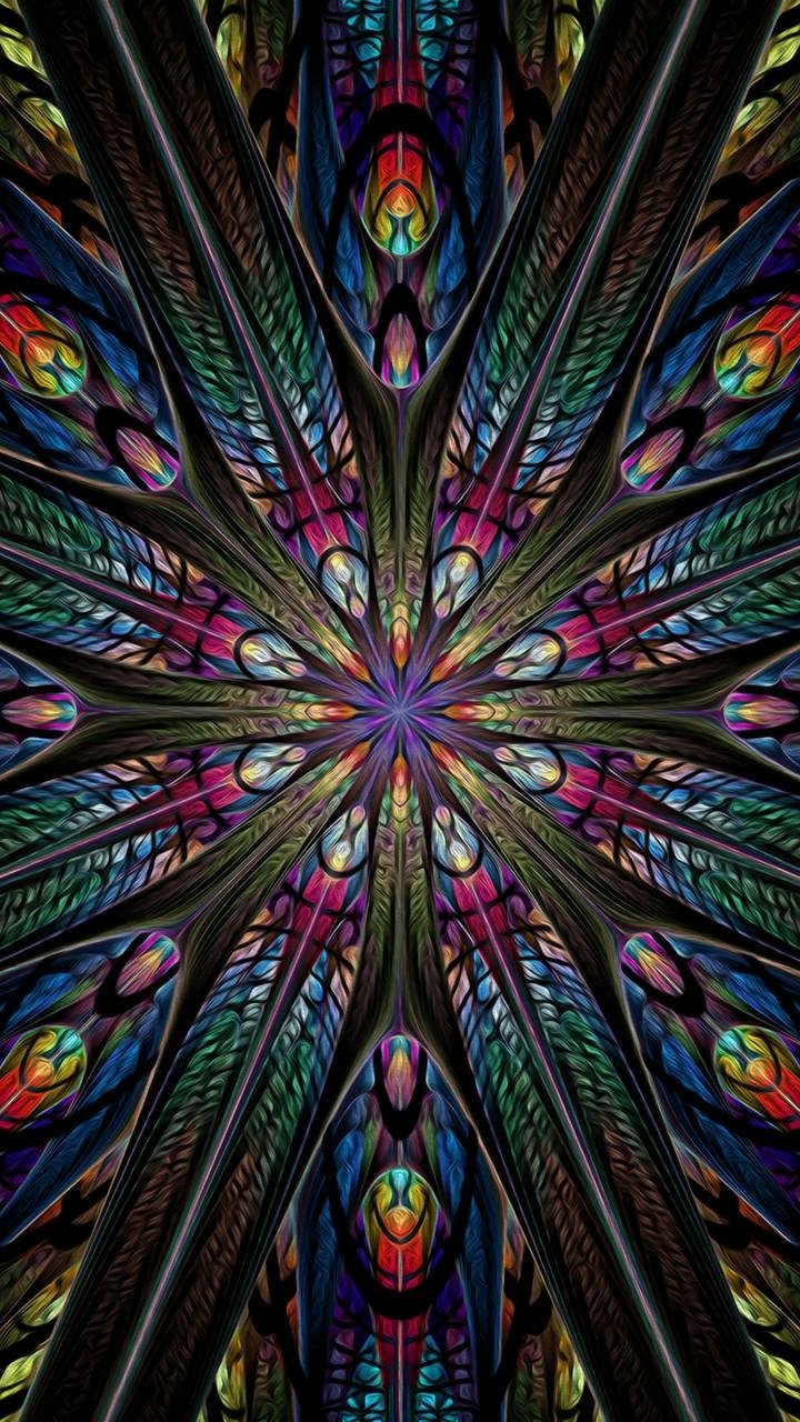 Download Colorful Design Abstract Fractal Phone Wallpaper