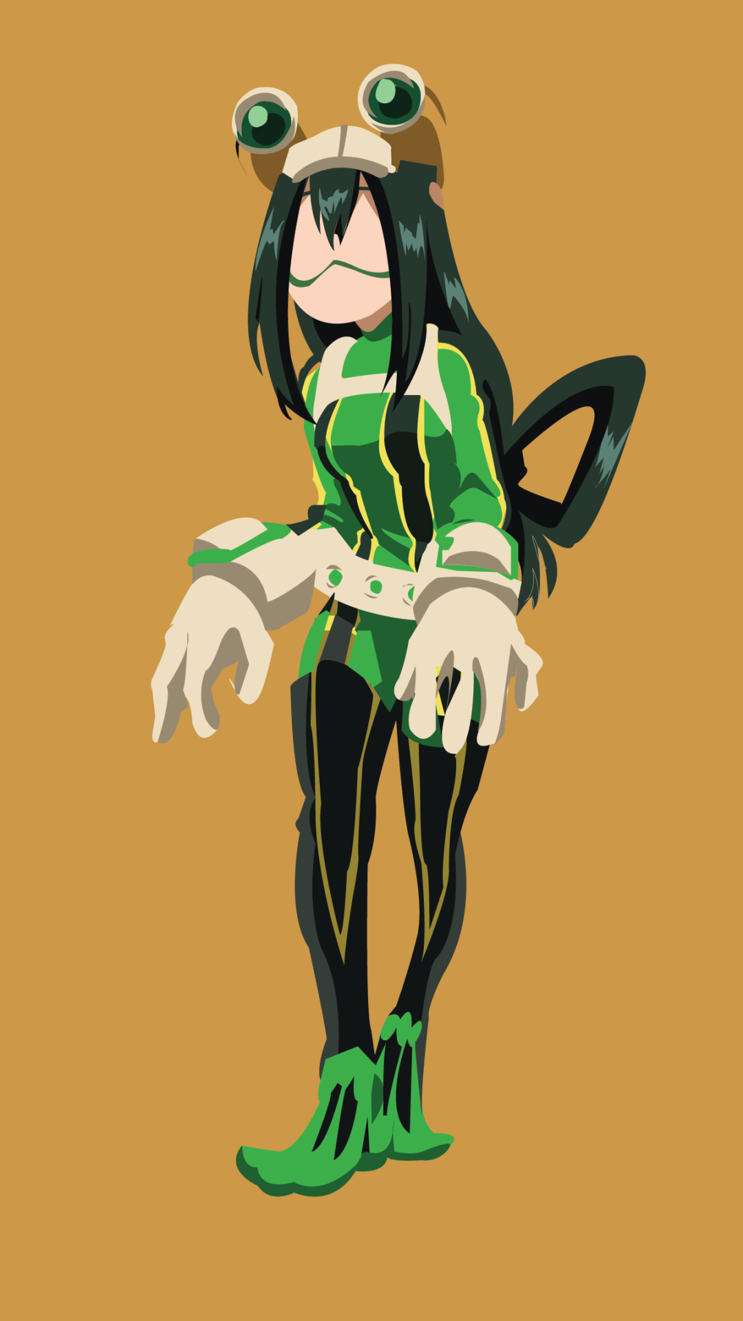 Download Minimalist Tsuyu Asui Anime My Hero Academia Minimalist Anime Phone Wallpaper
