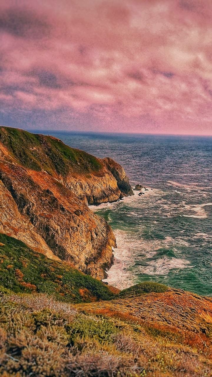Download Horizon Nature Coastline Phone Wallpaper