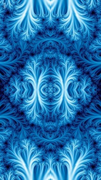 blue 3D Abstract fractal abstract blue Phone Wallpaper