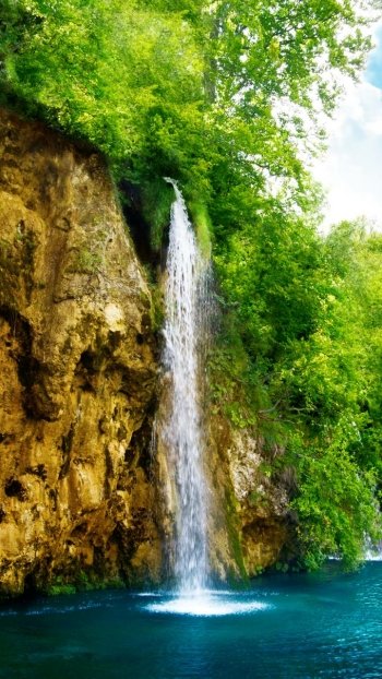 earth nature waterfall Phone Wallpaper