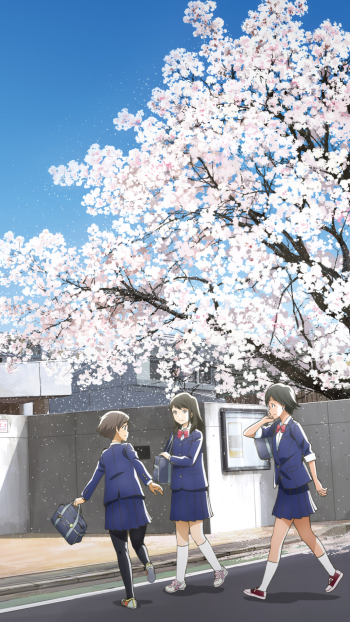 Kotarō Azumi Akane Mizuno Anime Tsuki ga Kirei Phone Wallpaper