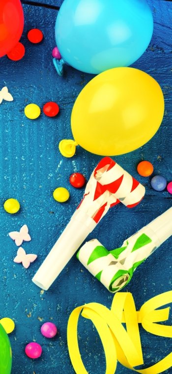 colorful party balloon holiday birthday Phone Wallpaper