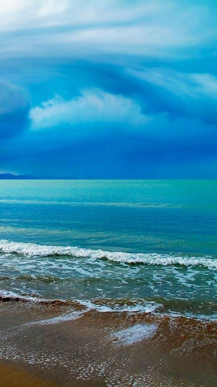 Download Beach Sand Turquoise Earth Nature Ocean Phone Wallpaper