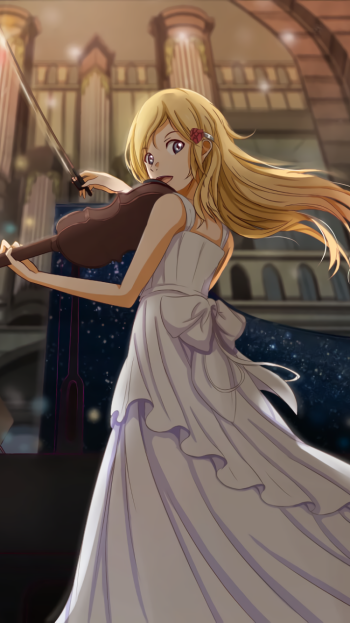 Kaori Miyazono Anime Your Lie in April Phone Wallpaper