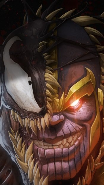 Venom Thanos Comic crossover Phone Wallpaper