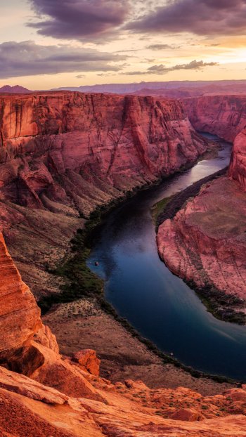 canyon nature Arizona river Horseshoe Bend Phone Wallpaper