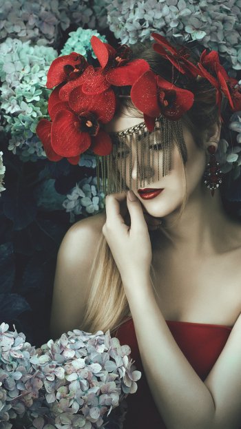  Red Orchid by Rebeca Saray