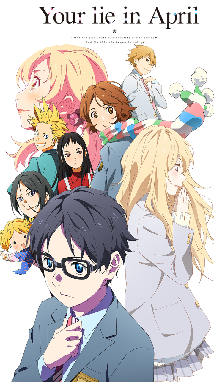 Download Ryota Watari Tsubaki Sawabe Kousei Arima Kaori Miyazono Anime Your  Lie In April Phone Wallpaper - Mobile Abyss