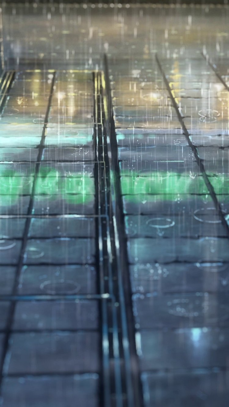 Download Rain Puddle Raindrops Your Name. Anime Rain Anime Phone Wallpaper