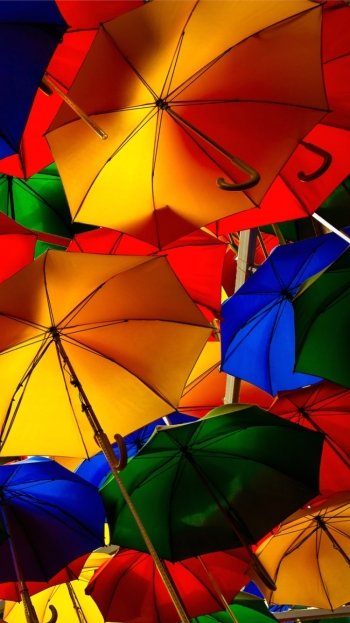 colorful colors photography umbrella Phone Wallpaper