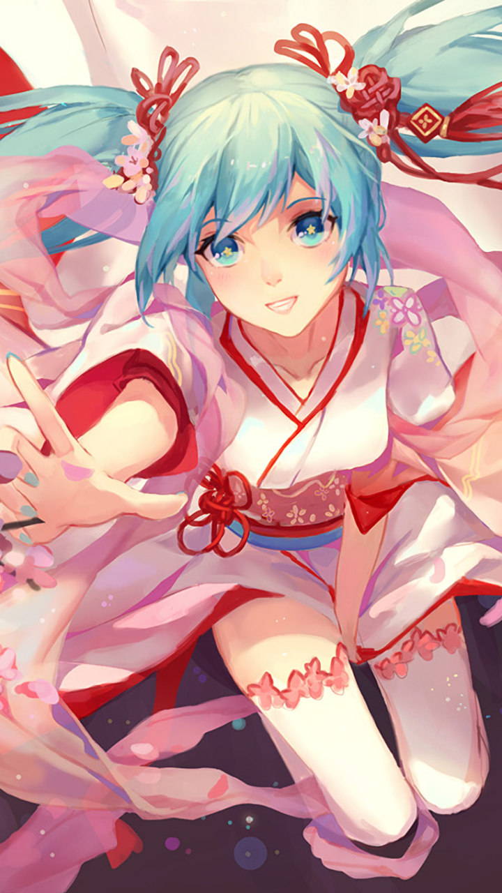 Download Hatsune Miku Anime Vocaloid Phone Wallpaper