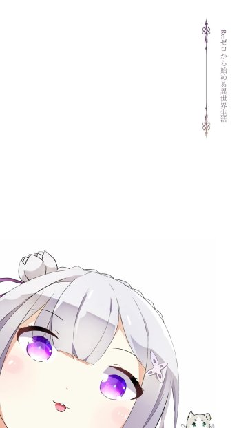 Emilia (Re:ZERO) Anime Re:Zero - Starting Life in Another World Phone Wallpaper