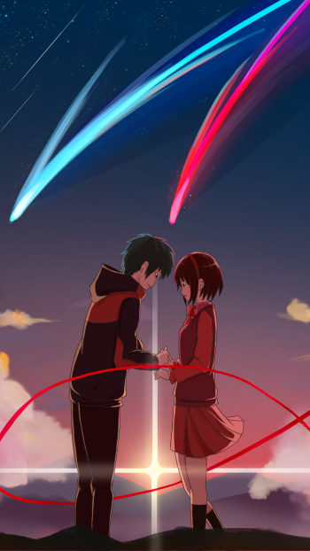 Your Name. Taki Tachibana Mitsuha Miyamizu Anime Phone Wallpaper