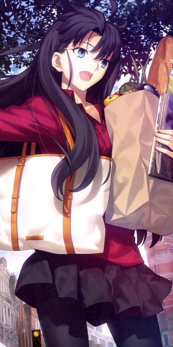 Rin Tohsaka Anime Fate/Stay Night: Unlimited Blade Works Phone Wallpaper