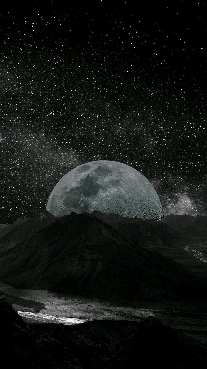 Download Sci Fi Moon Phone Wallpaper