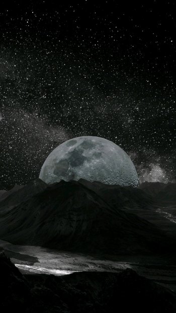 Sci Fi moon Phone Wallpaper