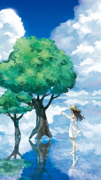 tree Anime Original Phone Wallpaper