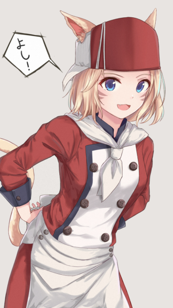 animal ears blue eyes blonde Anime Original Phone Wallpaper
