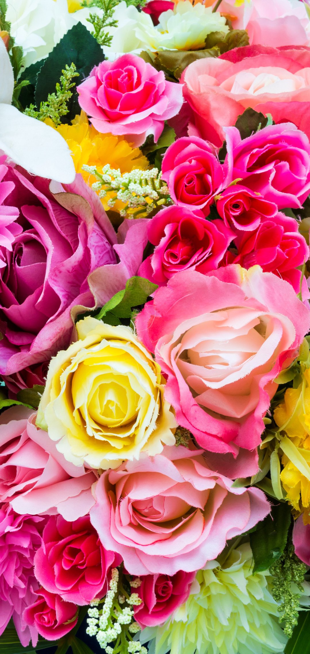 Download Yellow Flower Purple Flower Red Flower Colorful Colors Lily Dahlia Rose Man Made Flower Phone Wallpaper
