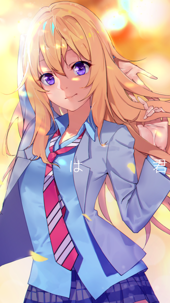 Kaori Miyazono Anime Your Lie in April Phone Wallpaper