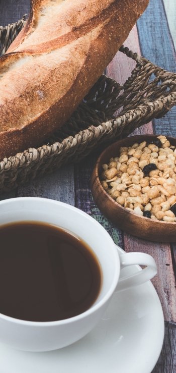 toast coffee egg food breakfast Phone Wallpaper