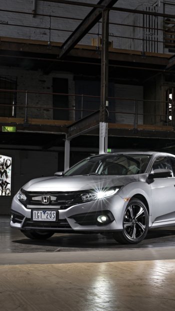 silver car vehicle car Honda Honda Civic Phone Wallpaper