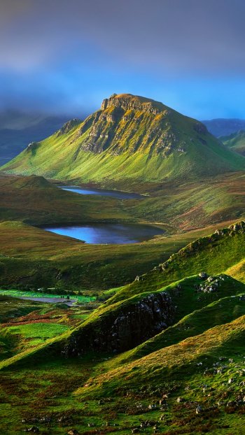 hill Scotland Isle of Skye highlands nature landscape Phone Wallpaper