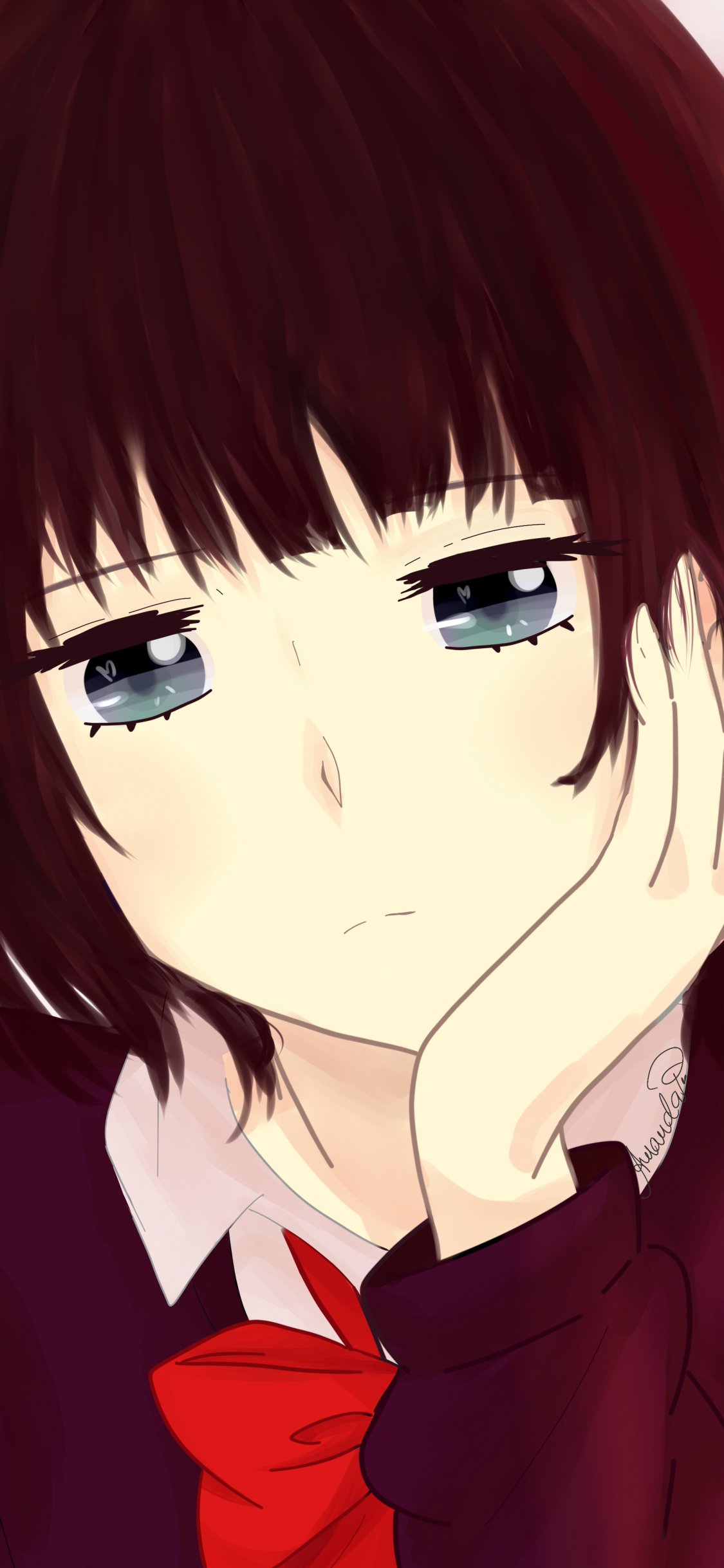 Download Hanabi Yasuraoka Anime Kuzu No Honkai Phone Wallpaper
